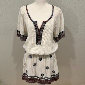 Free People Meet Me In Marfa Dress - Size Small - boho pintuck blouse pockets